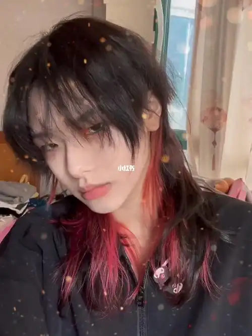 酷帅的发型挂耳染狼尾鲻鱼头