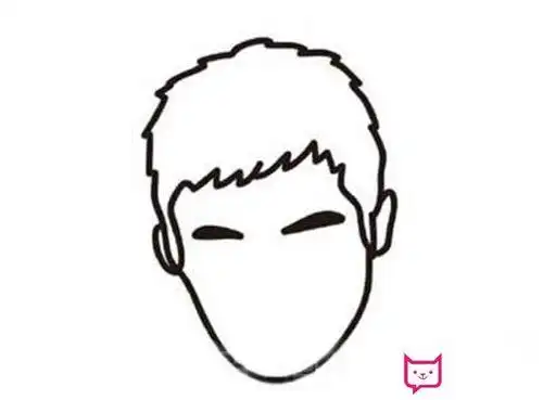 简笔画尖脸