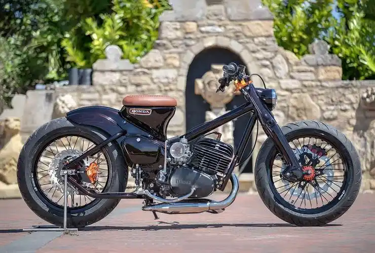 进口本田复古幼兽cub110改装弯梁燃油小型助力代步小龟50cc摩托车