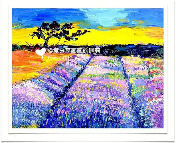 7岁水粉画之薰衣草绘画教程