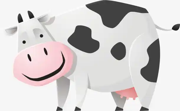 黑白奶牛矢量图