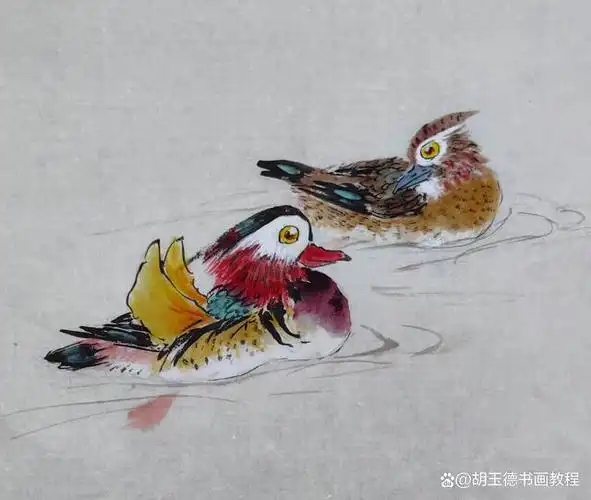 鸳鸯戏水国画基础知识