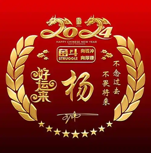 姓氏头像第917期,2024励志拼搏好运来个性签名头像,请查收