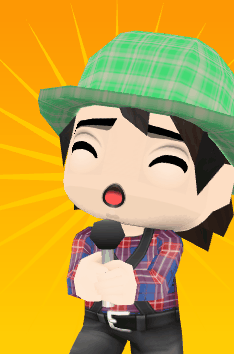 卡通gif话筒gif绿帽子gif唱歌gif