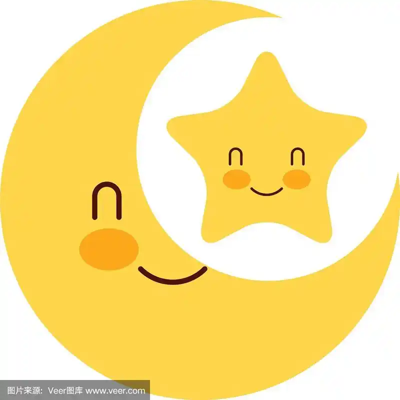 宝宝淋浴月亮和明星卡通装饰