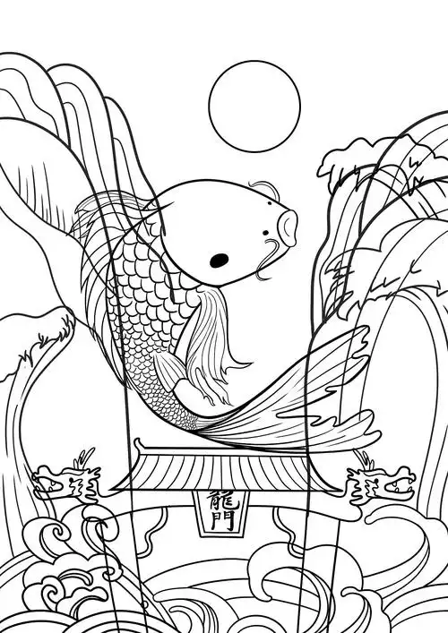 【鱼跃龙门】|插画|商业插画|是小鑫啊_原创作品-站酷zcool