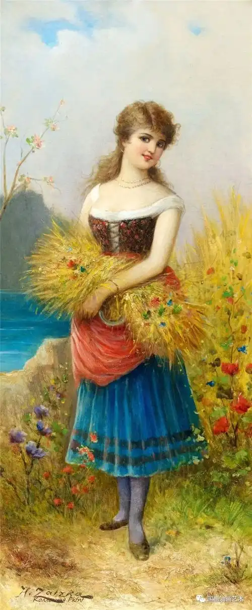 奥地利画家汉斯查兹卡的人物油画艺术作品赏析