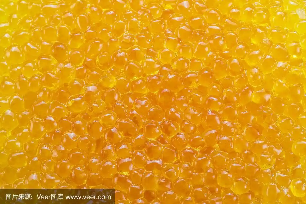 梭子鱼鱼子酱或鱼卵特写照片.