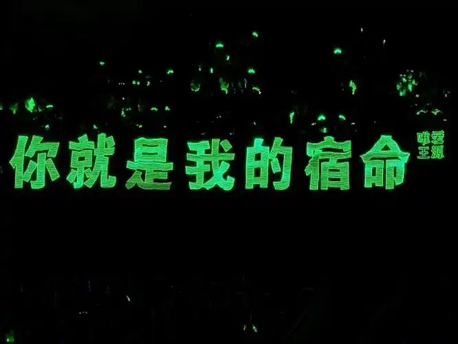 被王源的应援震撼到,围了一个圈,映绿一片天#王源绿海