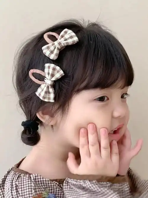 儿童假发女孩双丸子头可爱短头发自然空气刘海宝宝日常写真全头套抖音