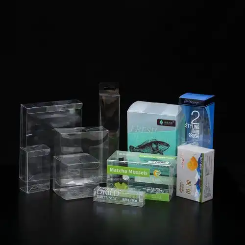 pvc包装盒现货透明pet折盒磨砂pp塑料小盒子方正型食品包装盒彩印