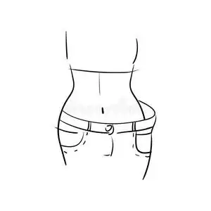 概念减肥符号减肥. 身材苗条的运动女孩的剪影照片