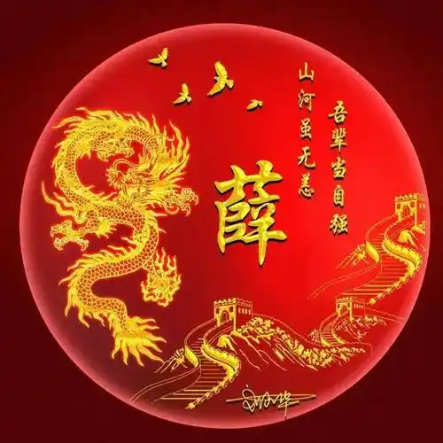 新款中国龙霸气姓氏头像,个性签名头像,请查收_因为_人生_评论