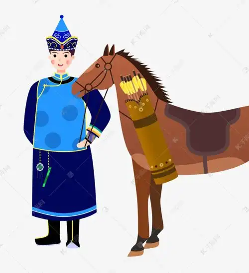 少数民族蒙古族牧民马