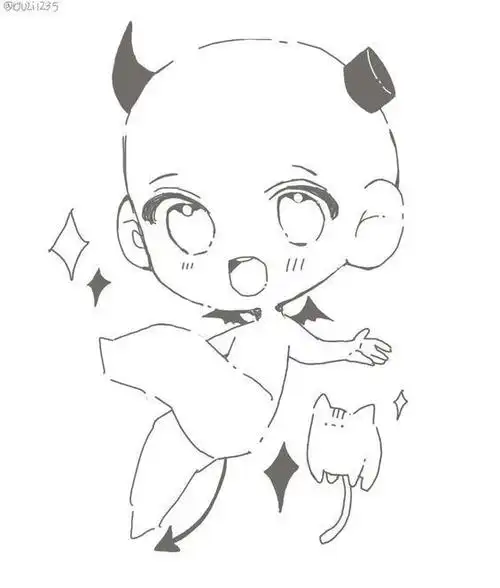 q版,兽人模板,太萌了#绘画参考##q版