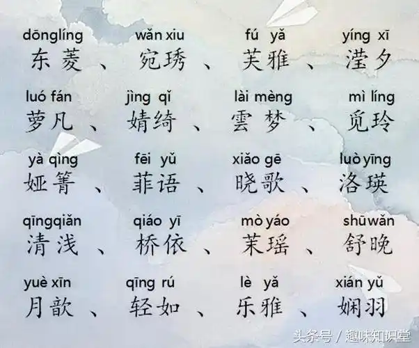 2018女孩名字精选,好听大方又文雅独特,收藏起来吧