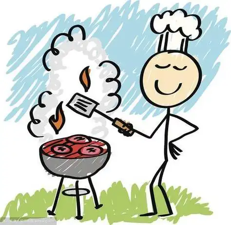 吃烧烤人简笔画