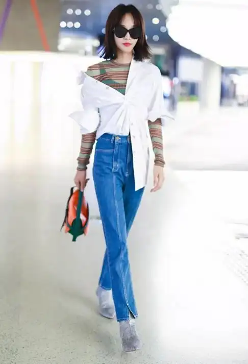 教你白衬衫时尚穿搭:白衬衫如何穿搭示范图片