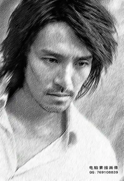 周星驰素描画像