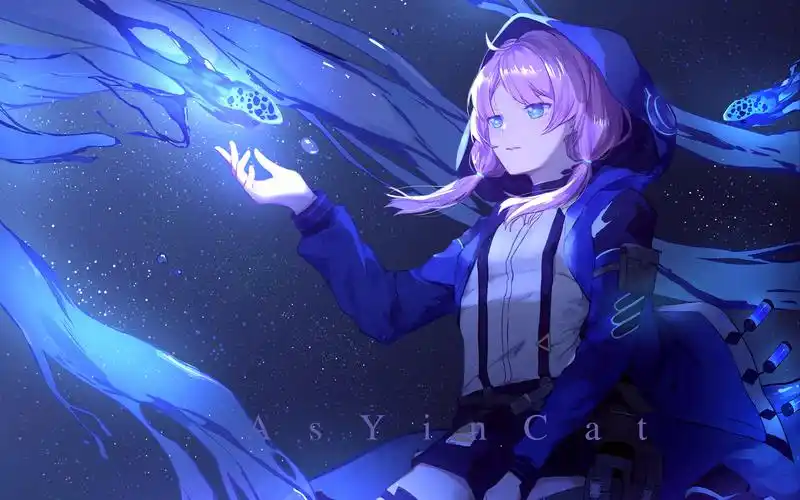 猫爪绘明日方舟の蓝毒原速p4