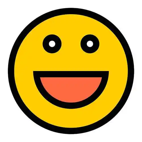 高兴_微笑_脸_造型_动画表情_象征_风格_快速_悠闲_形状_矢量_插画