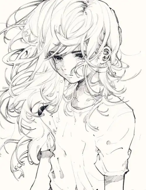 动漫  #临摹  #插画分享  #日漫  #板绘  #学画画  #绘画素材  #线稿