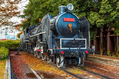 火车头,博物馆,广岛,展示,侧面