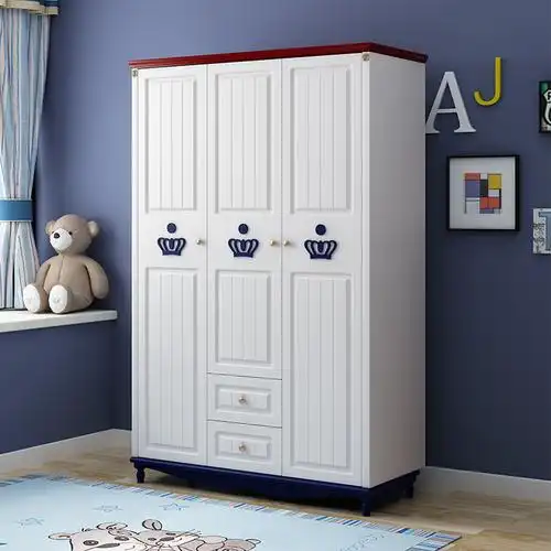 儿童衣柜实木收纳简易衣橱简约现代经济型小户型男孩卧室家用柜子