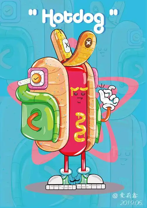 食物拟人化插画设计