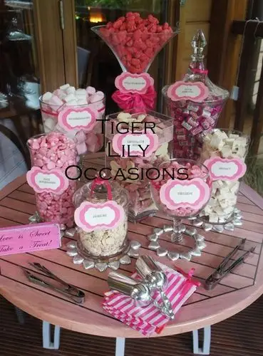 candy  buffets (also known as candy bars, sweetie tables etc)