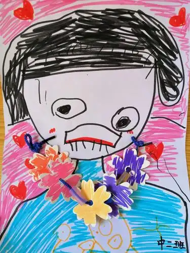 辽阳中泽城大地幼儿园中二班 -母亲节活动"送给妈妈的项链"