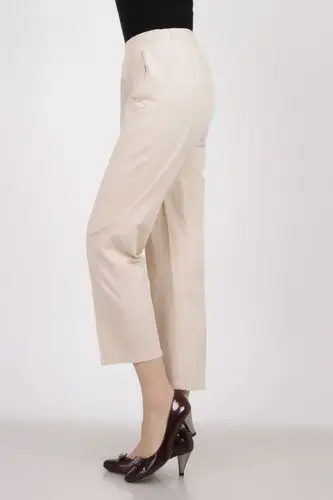 2014夏装新款中老年女裤纯棉垂感高腰收紧腰休闲九分裤妈妈大码裤