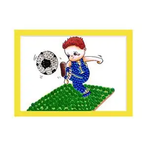 亚运会儿童手工diy制作扣子幼儿园运动主题小学生纽扣粘贴画足球