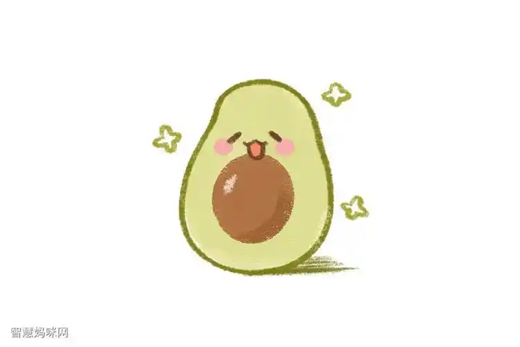 可爱水果简笔画大全牛油果怎么画