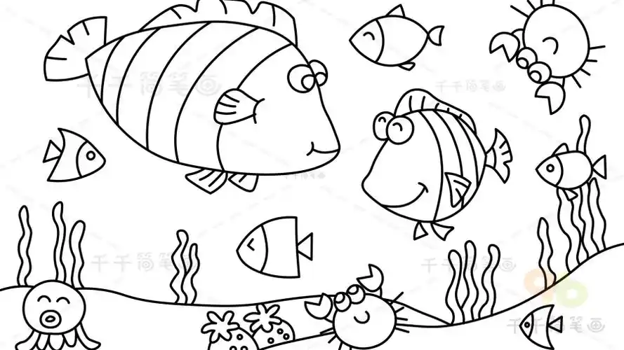 world coloring page_幼儿园大班涂色模板简笔画