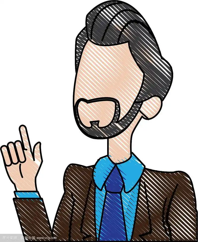卡通人物商业经理人物肖像