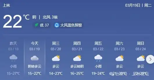 上林一周天气预报→_南宁市_冷空气_多云