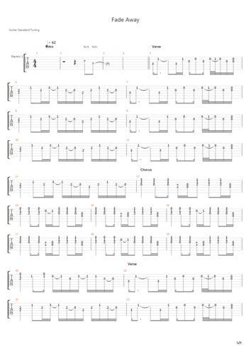 fade away吉他谱
