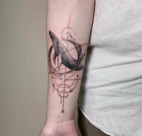 最新鲸鱼纹身图案大全男女鲸鱼纹身的寓意3