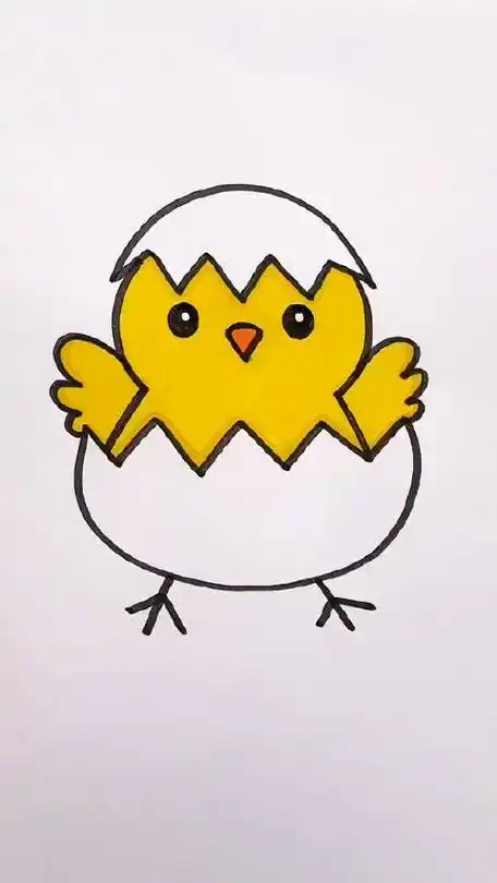 一起来画可爱的鸡宝宝一起来画可爱的鸡宝宝#简笔画 #特别声明:以上