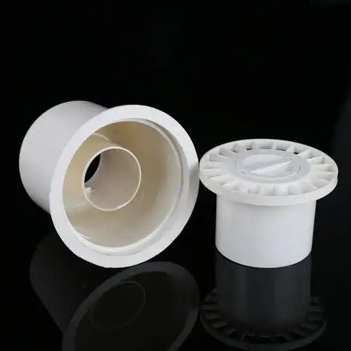 厂家供应 pvc地漏 圆型简易内插地漏 防臭阳台地漏 排水管道配件