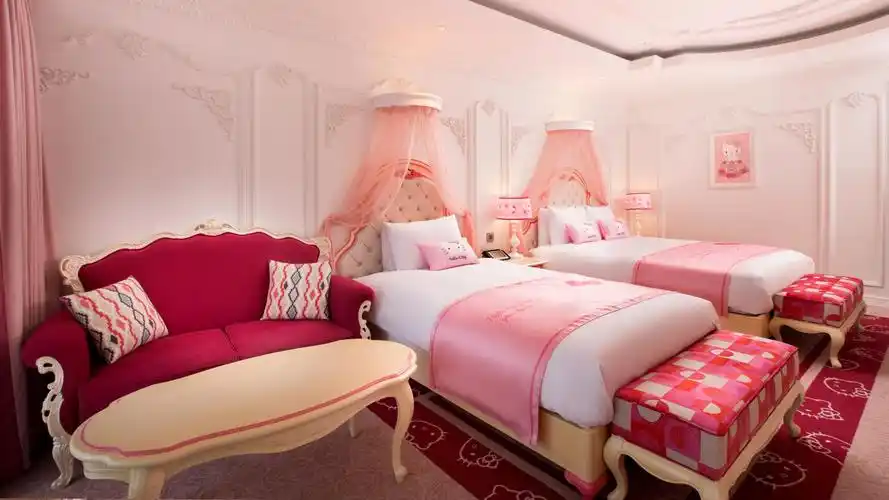 济州酒店预订 - 凯蒂猫主题公主房 | 乐天酒店济州
