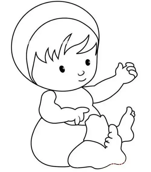 手绘小婴儿怎么画简单可爱