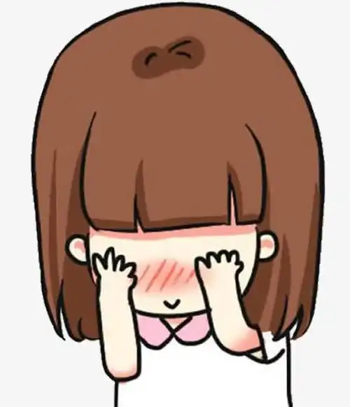 卡通q版捂眼女孩