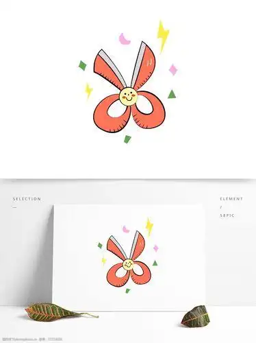 幼儿剪刀简笔画彩色