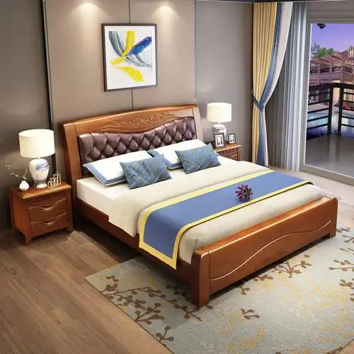 现代简约实木床,家用套房家具 - tbnick_0tn7b设计效果图 - 每平每屋