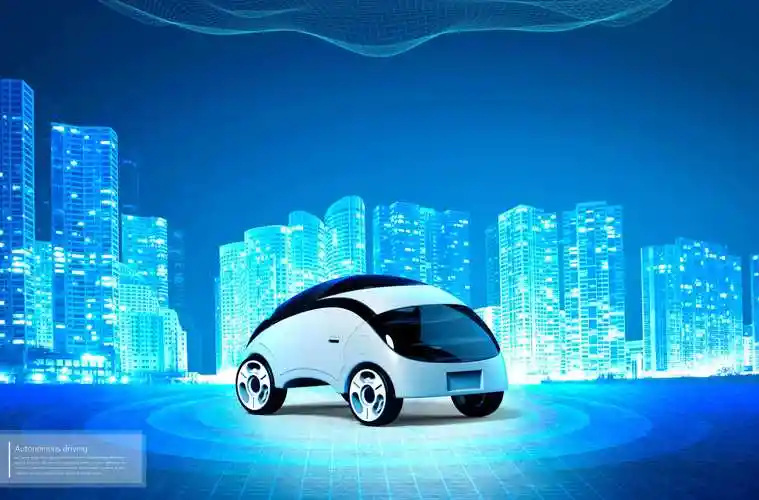 精品自动驾驶系统视觉科技海报设计psd源文件编号82636991