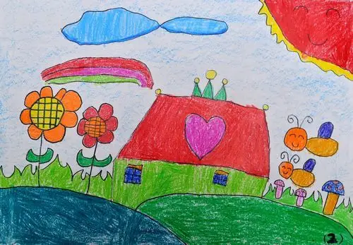 阳光花园/少儿绘画作品/儿童画/网络美术馆_中国少儿美术教育网