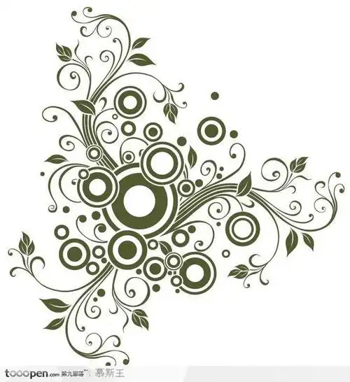 现代流行装饰花纹图案矢量素材