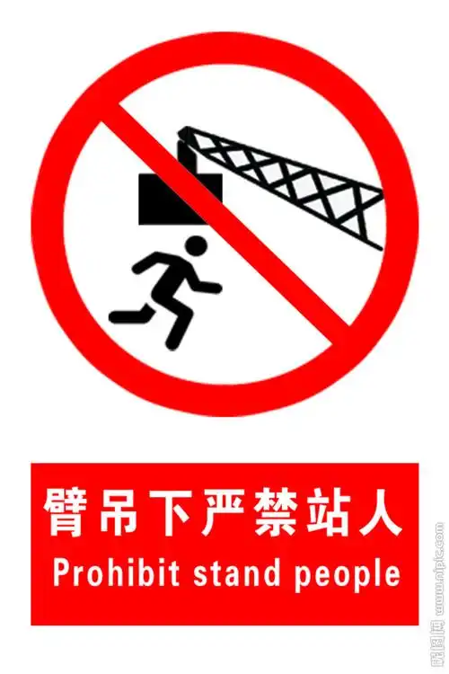 臂吊下严禁站人标识牌图片